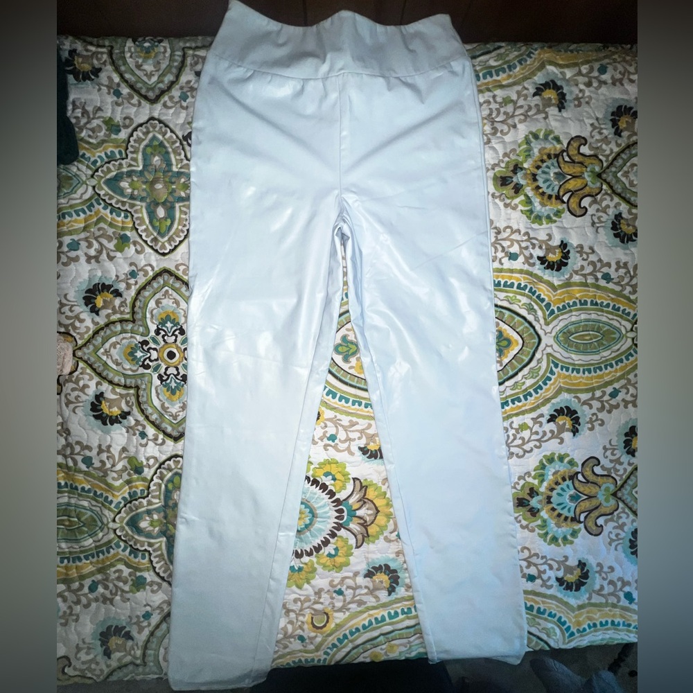 Faux leather pants